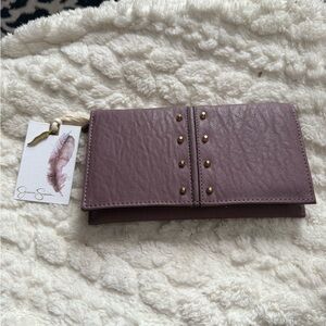 Jessica Simpson Plum Leather Wallet
